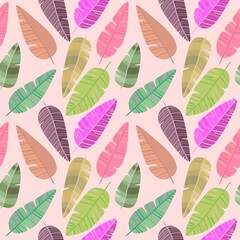 Summer seamless ethnic feather pattern for fabrics and packaging and gifts and linens and kids and wrapping paper