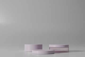 3d rendering podium background for cosmetic product stand