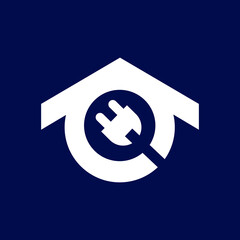 houses with electrical symbols forming the letter Q