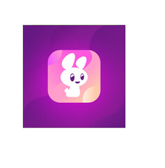 bunny with app concept