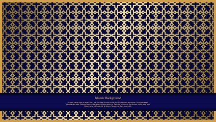 Arabic elegant luxury ornamental islamic background with islamic pattern decorative ornament Premium Vector