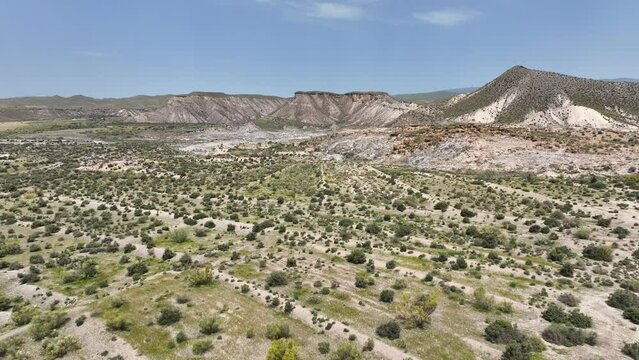 vista del inmenso desierto de Tabernas en la provincia de Almer&iacute;a, Espa&ntilde;a