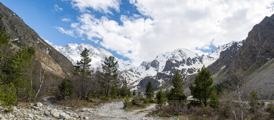 View of Mount Ullu-tau Caucasian Range, Elbrus National Park