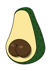 Avocado. Avocado pit. Useful fruit. Healthy diet.