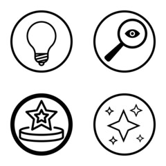 Circles1-2 Flat Icon Set Isolated On White Background