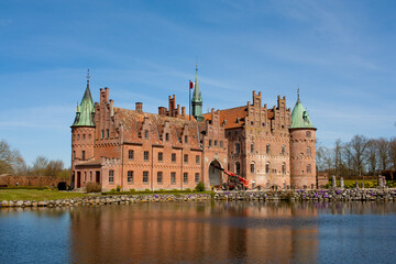 Egeskov Castle (Egeskov Slot) located in the south of the island of Funen in Denmark. The best...