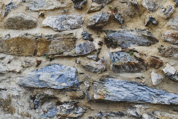Detail of a stone wall in a country building