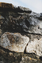 Detail of a stone wall in a country building
