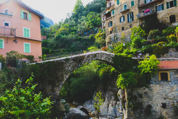 Cityscape of Rocchetta Nervina, Liguria - Italy