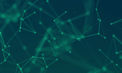 Abstract plexus blue digital technology background