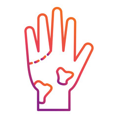 Loss Of Color In Fingers Icon