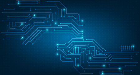 Abstract electric technology circuit lines. futuristic connection digital data background. EP.13