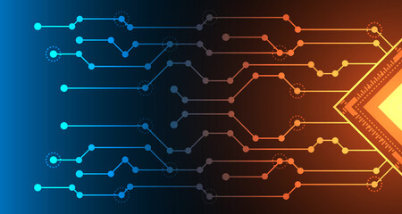 Abstract electric technology circuit lines. futuristic connection digital data background. EP.31