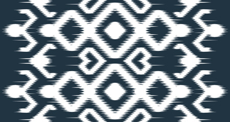 ikat ethnic white pattern design cloth vector background. Seamless on the fabric in Indonesia and other Asian countries EP.12