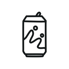 Soda can outline icon .