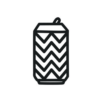Soda can outline icon .