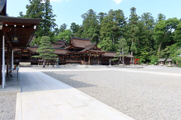  A scene of the precincts of Taga-taisha Shrine in Inukami-gun County in Shiga Prefecture in Japan 日本の滋賀県犬上郡にある多賀大社境内の風景