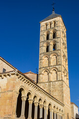 Fototapeta na wymiar Historic San Esteban church in Segovia, Spain