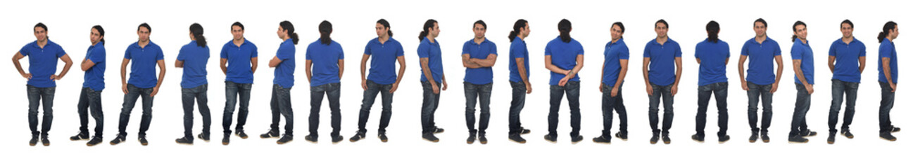 Obraz premium large line of the same manon white background