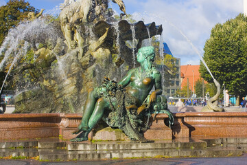 Neptune fountain in Berlin, Germany
