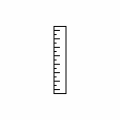measure ruler line icon. length icon vector illustration on white background
