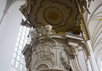 Interior of St. Mary's Church in Berlin	