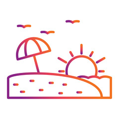 Fototapeta premium Sunset Icon