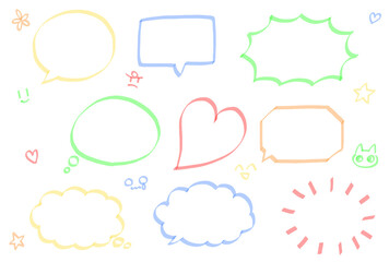 吹き出しセット_蛍光ペン