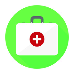 First aid kit isolated on white, illustration
