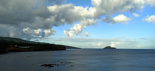 Cityscape in good weather on Terceira island, Azores, Prtugalia