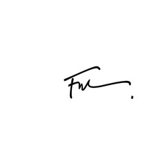 Obraz premium Logo vector of Fm initial handwriting