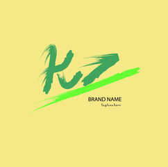 Logo vector of KZ initial handwriting