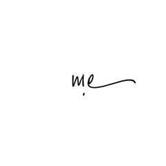 Logo vector of me initial handwriting