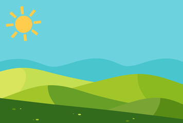 Obraz premium 背景イラスト_山の風景