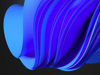 3d render, abstract modern background, folded ribbons macro, fashion wallpaper with wavy layers.