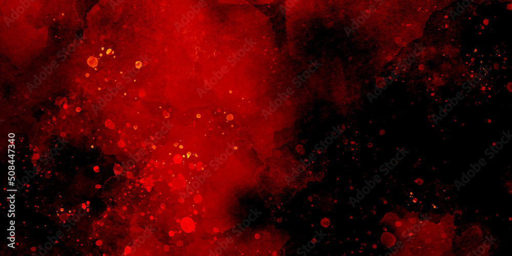 Wall mural red grunge texture with flash of light bright red texture background, abstract textured aged backdro