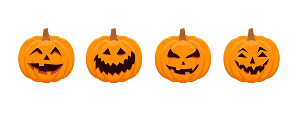 halloween pumpkin isolated on white