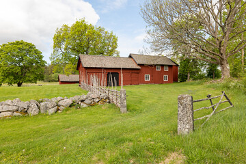 Obraz premium Beautiful farm landscape in spring
