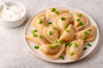 Dumplings, filled with mashed potatoes.