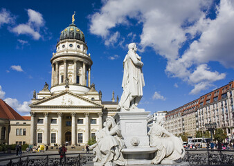 Schiller Monument in front of Concert Hall (Konzerthaus Berlin) in Berlin	