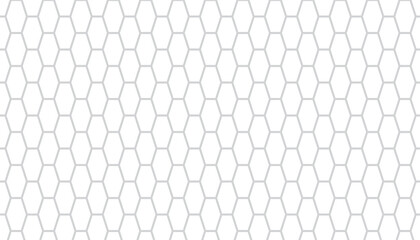 Geometric white hexagon seamless pattern. Honeycomb grey background. Vector Illustration.