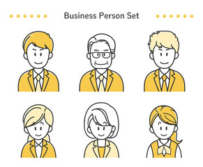 ビジネスパーソンのアイコンイラストセット