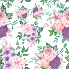 Plexiglas foto achterwand mooi bloemen naadloos patroonontwerp © mariadeta