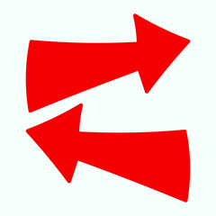 Red arrow icon vector EPS- 10