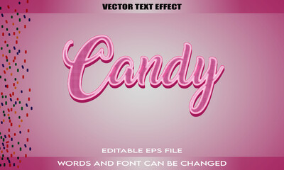 candy editable text effect design