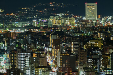 Fototapeta premium 高塔山展望台から見る日本新三大夜景都市
