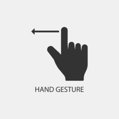 Hand_gesture vector icon illustration sign