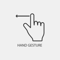 Obraz premium Hand_gesture vector icon illustration sign