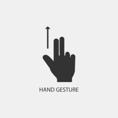 Hand_gesture vector icon illustration sign