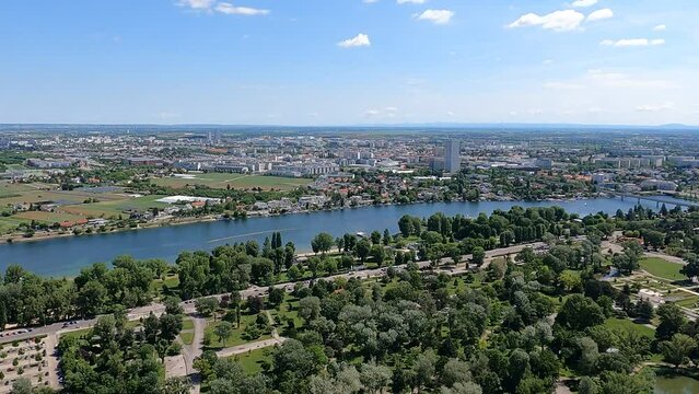 Panorama of Vienna from the Danube Tower